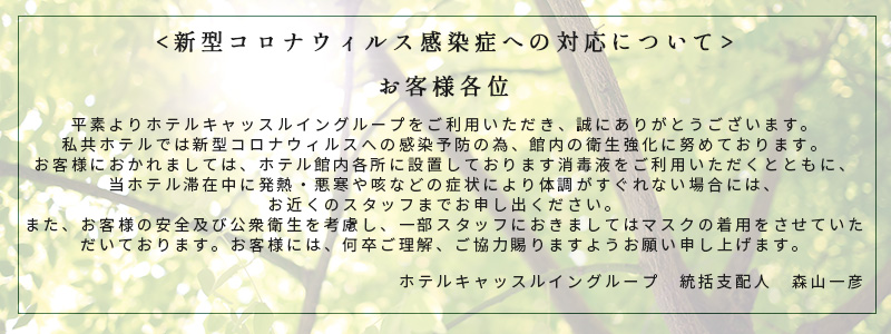 新型コロナウィルス感染症への対応について